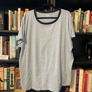 3X Old Navy Heathered Blue Ringer Tee